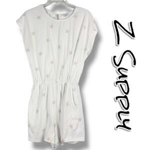 Z Supply Sky Summer Star Romper in Sand Dollar 100% Cotton Summer Womens Sz S